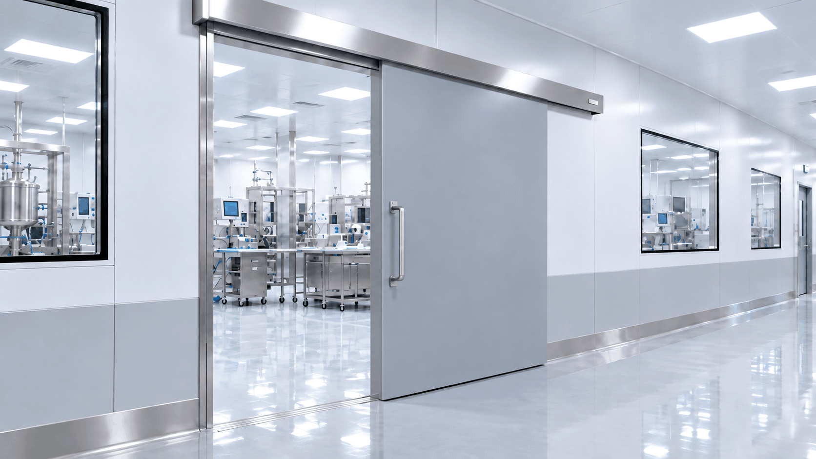 Cold room hinged door